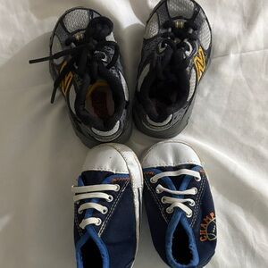 New Balance Kids Black and Yellow Sneakers